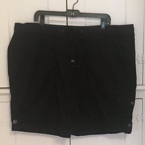 Terra & Sky Black Drawstring Shorts 2X / 20W / 22W